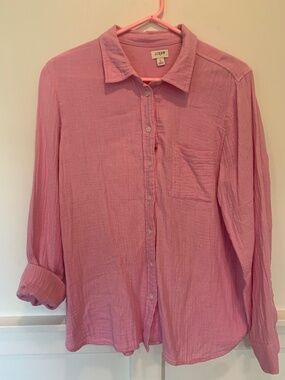 J Crew Mauve Gauze Top